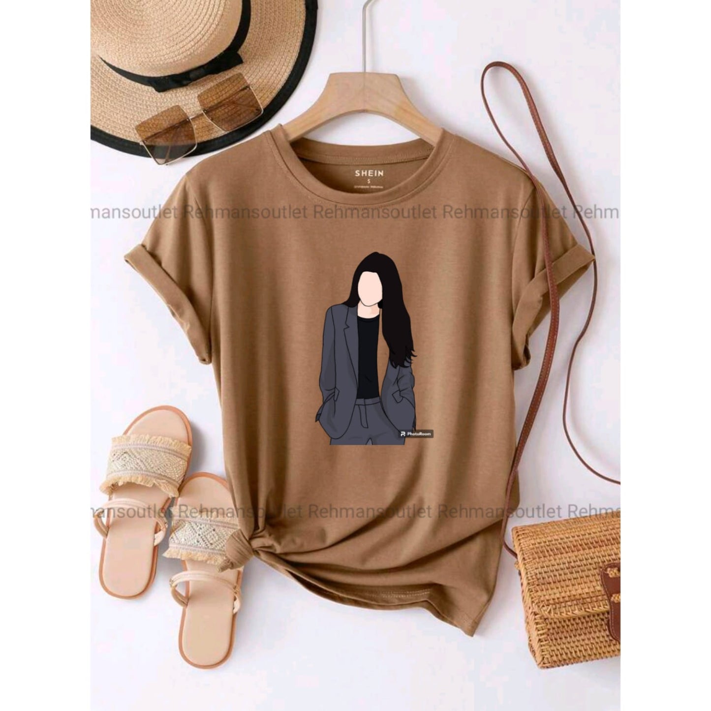 Coffee tee with girl coat