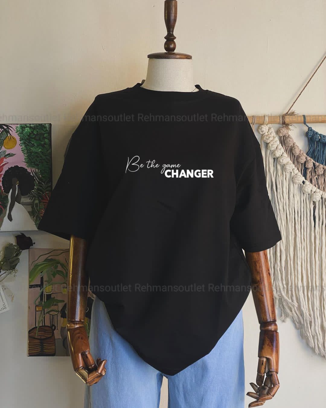 black drop shoulder tee with be the game changer