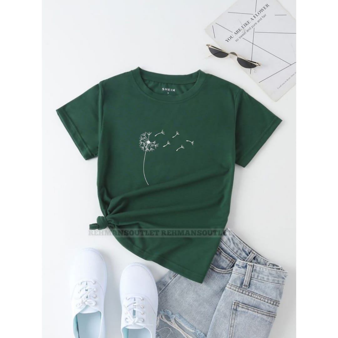 green tee with snow flakes