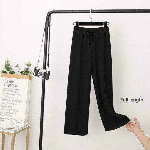 black wide-leg trouser