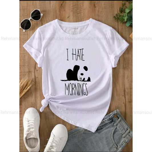 white tee with i hate mornings