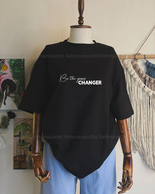 black drop shoulder tee with be the game changer