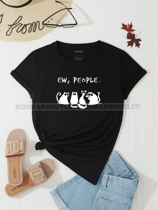 black tee with ew people