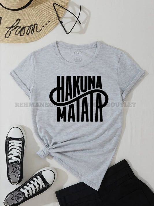 grey tee with hakuna matata