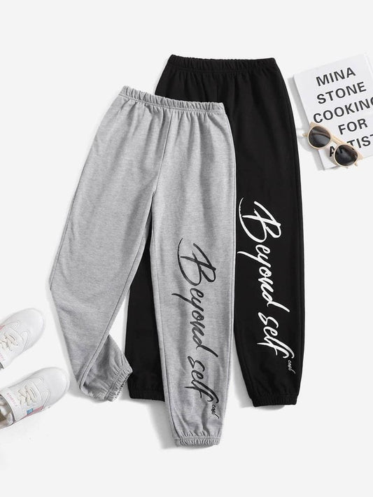 pack of 2 trousers (grey and black ) with beyond self