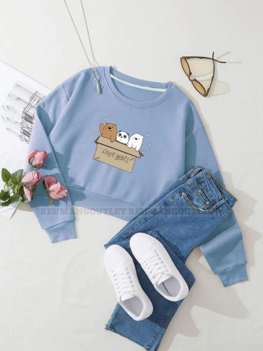 sky blue sweatshirt with free bears