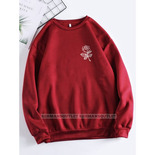 mehroon sweatshirt with flower p