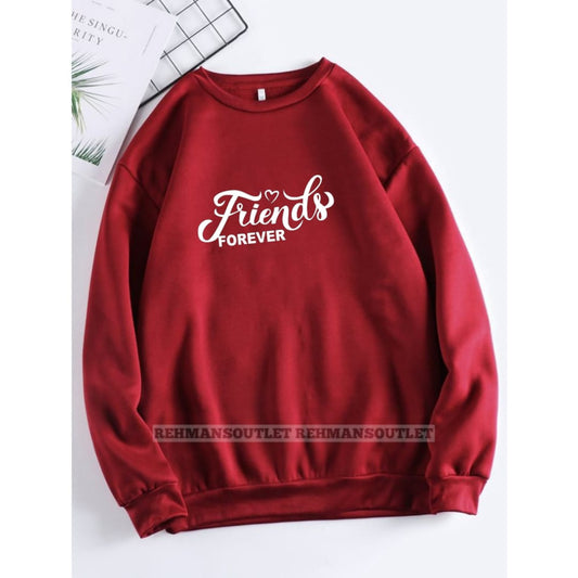 mehroon sweatshirt with friends forever