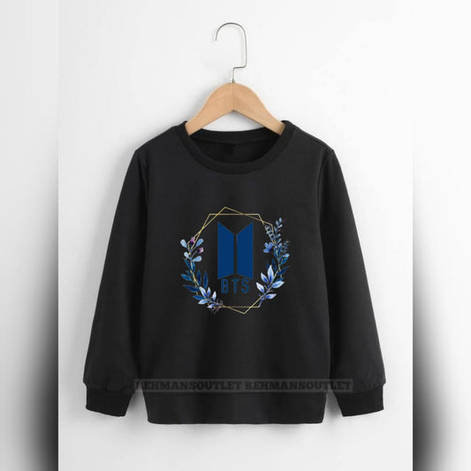 black sweatshirt with bts fhn