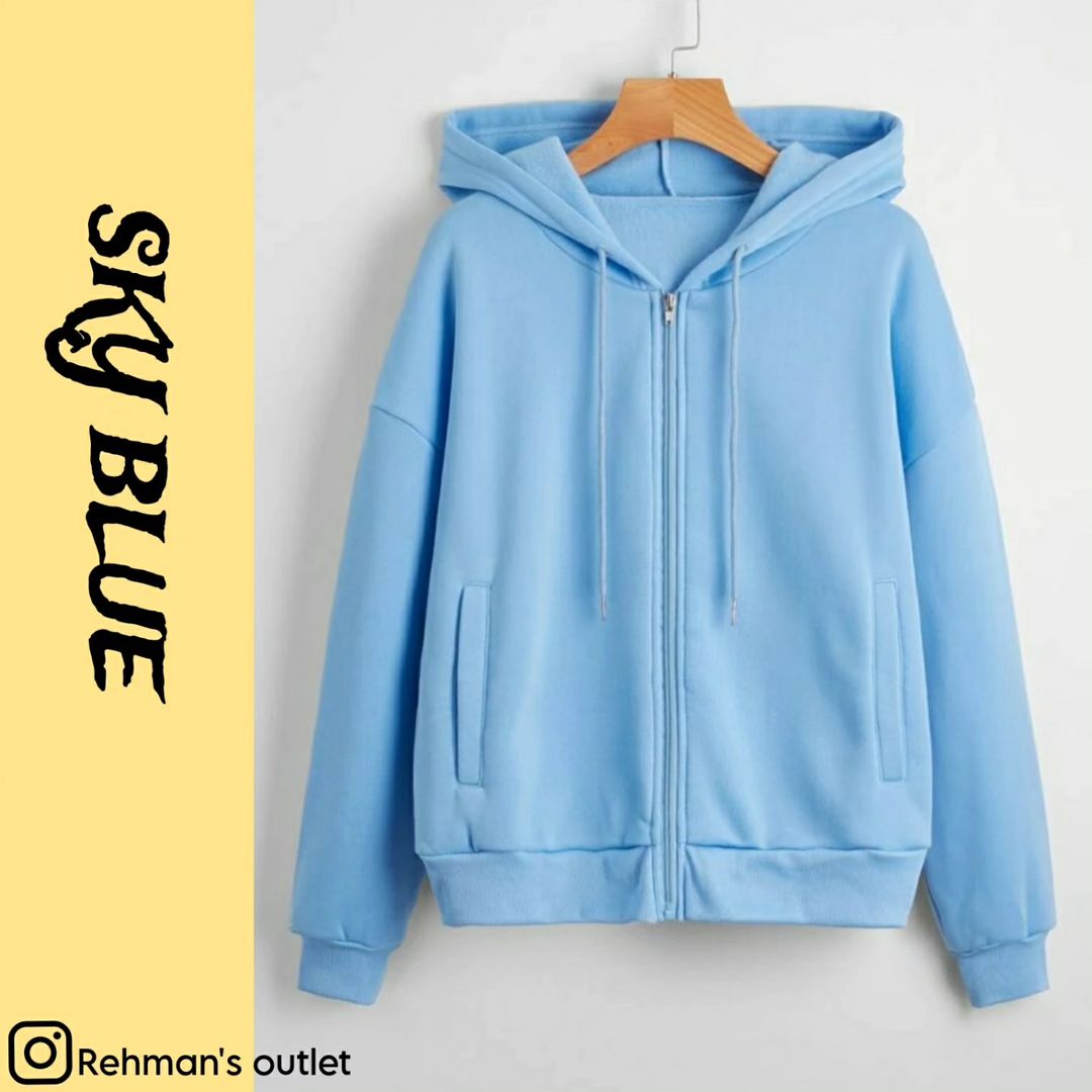 Sky blue zipper