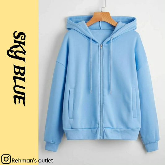 Sky blue zipper
