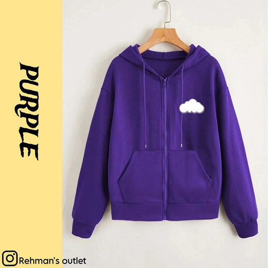 Clouds p purple zipper
