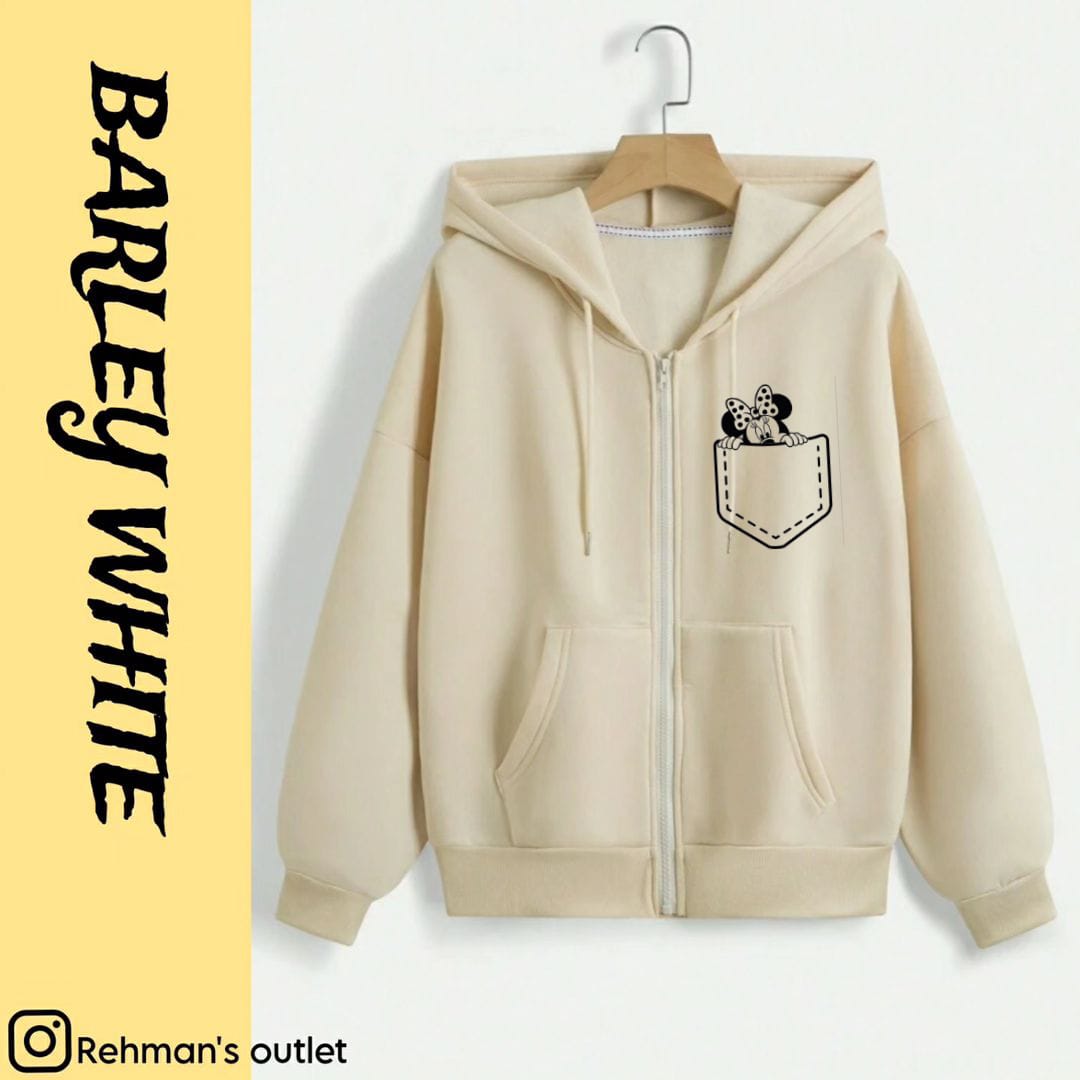 Micky box p barley white zipper
