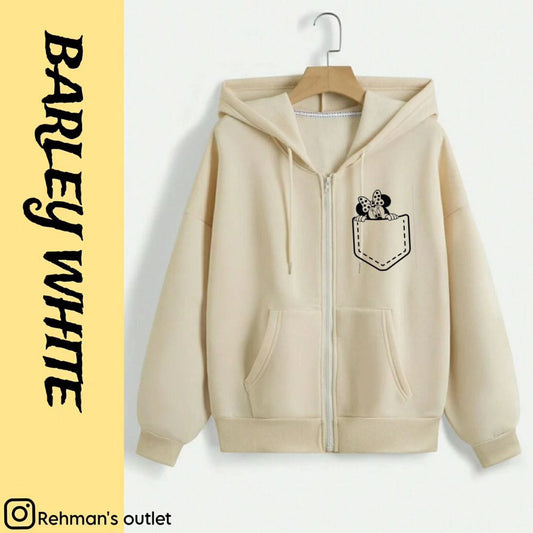 Micky box p barley white zipper