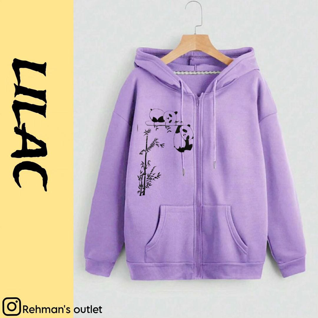 Bear trees lilac zipper
