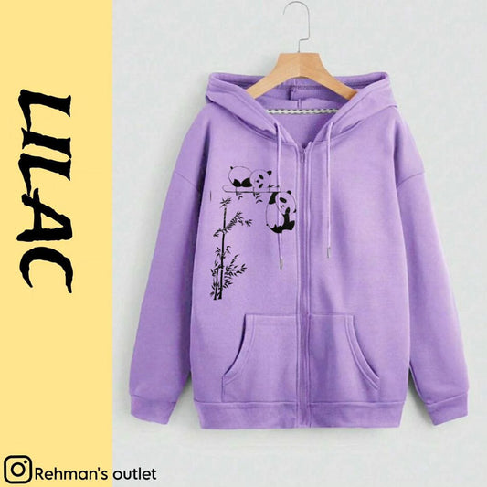 Bear trees lilac zipper