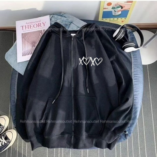 xoxo p black zipper