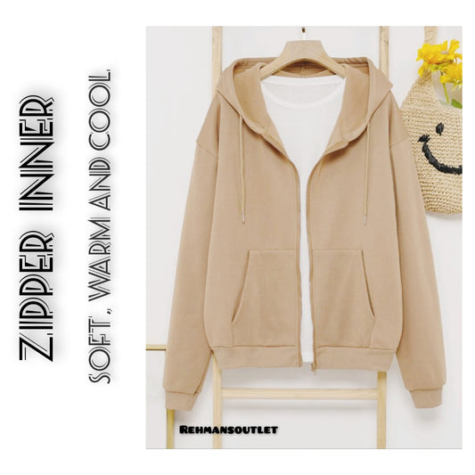 Barley white zipper with inner