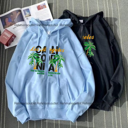 Pack of 2 zipper ( skyblue and black) los angeles trees