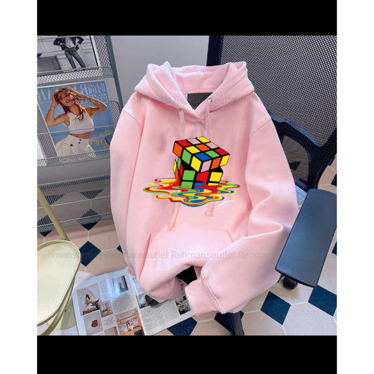 Cube box pink hoodie