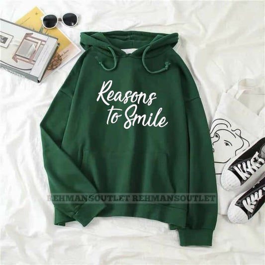 Reason to smile green hoodie