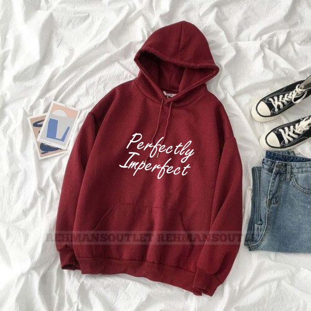 Perfectly imperfect mehroon hoodie