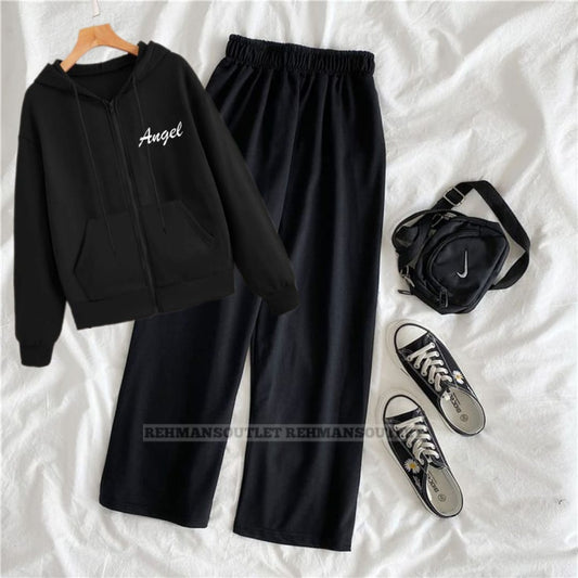 Black zipper with angel p and black flapper
