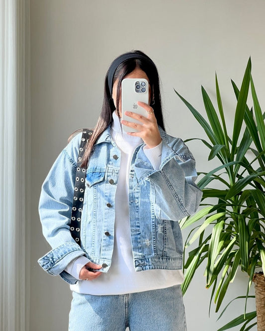 Sky-blue denim jacket