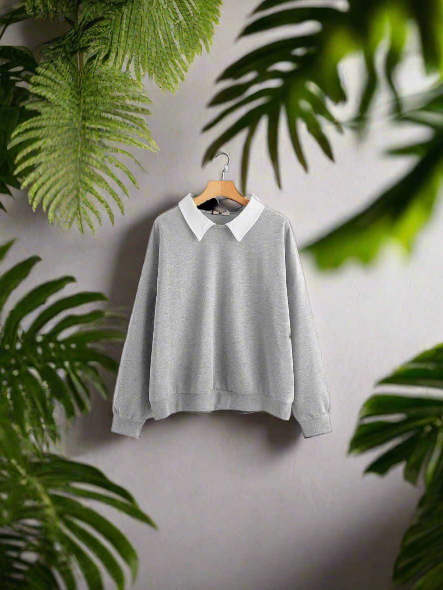 Grey Collar sweatshirt