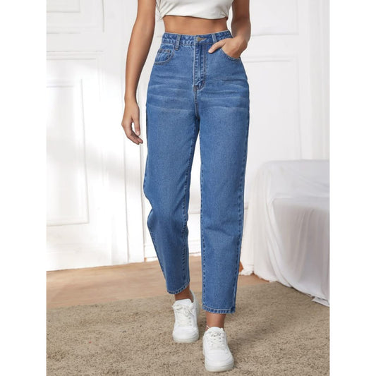 Aqua blue Mom fit jeans