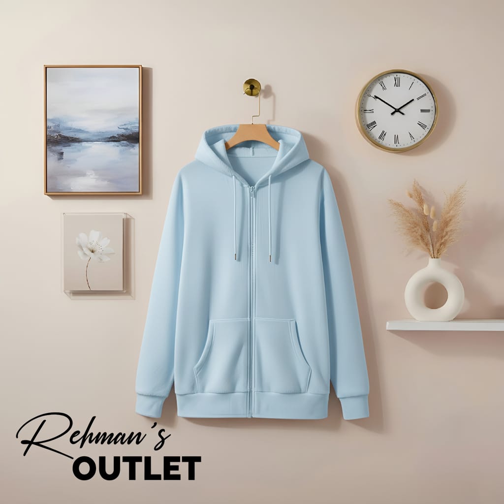 Sky blue zipper