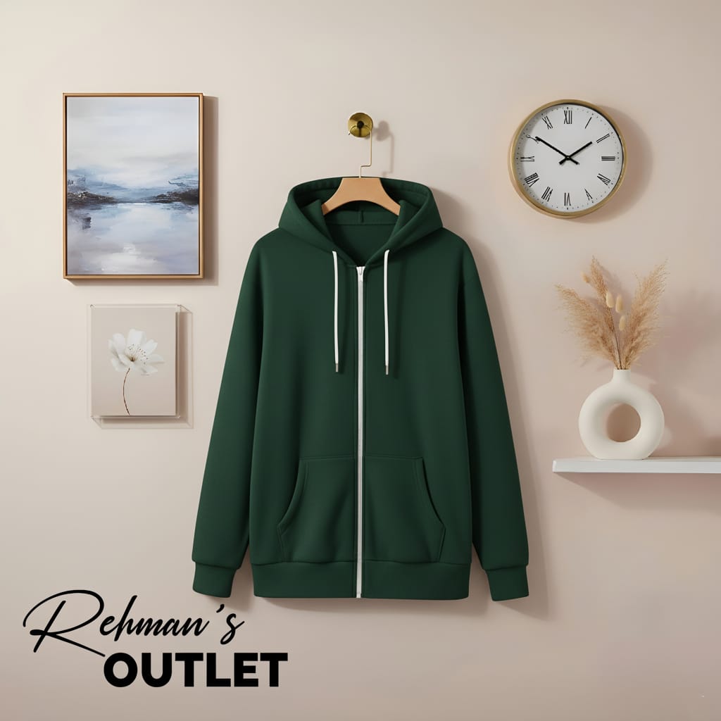 Dark green zipper