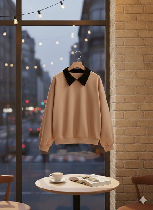 Black collar/skin sweatshirt