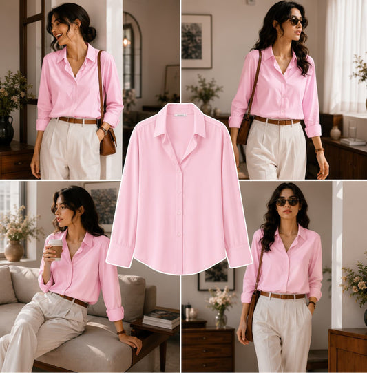 Baby Pink Button-Down Shirt