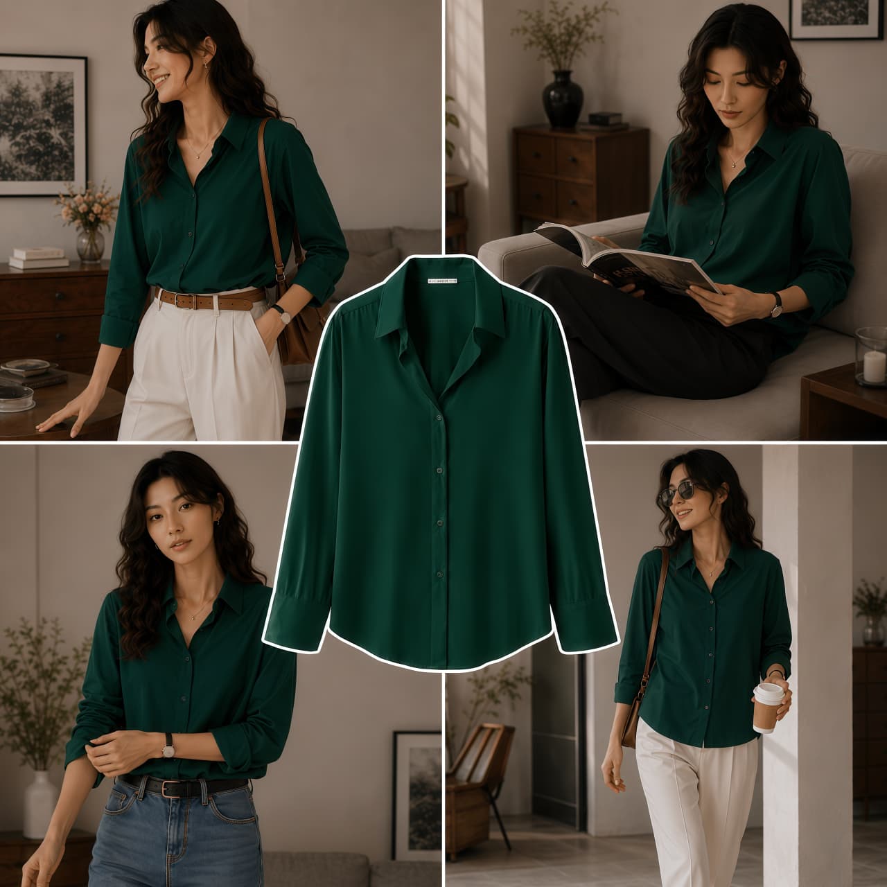 Green Button-Down Shirt