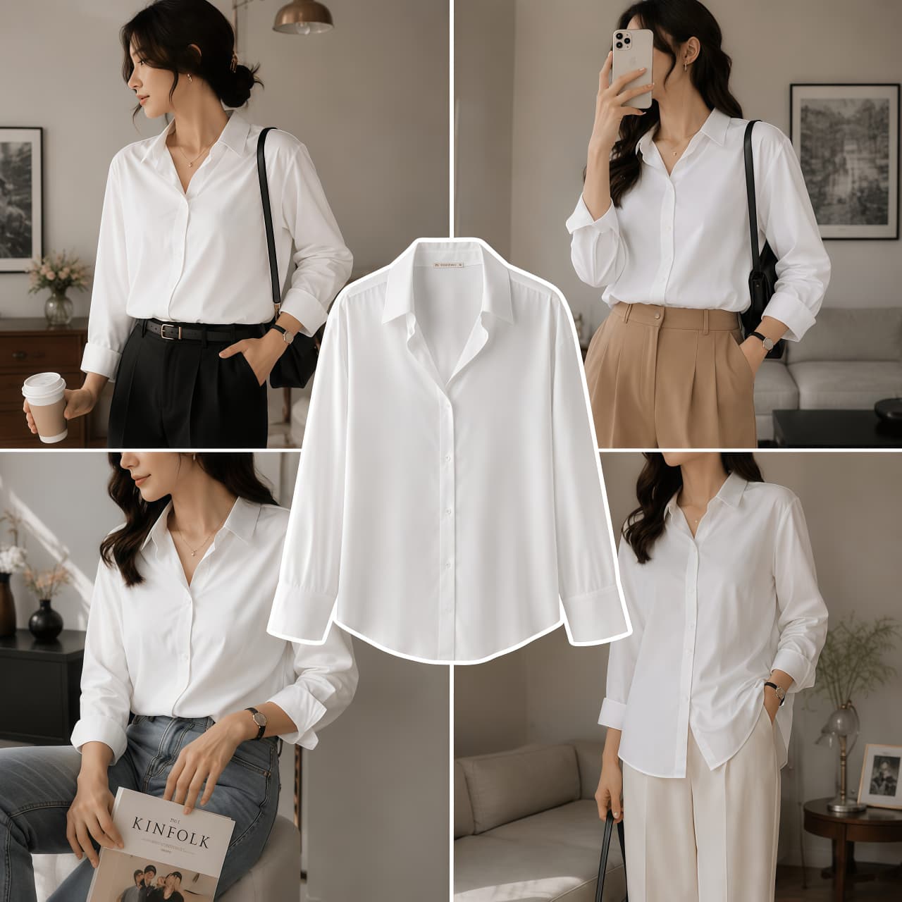 White Button-Down Shirt
