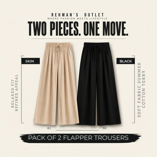 Skin and Black Flapper Trousers