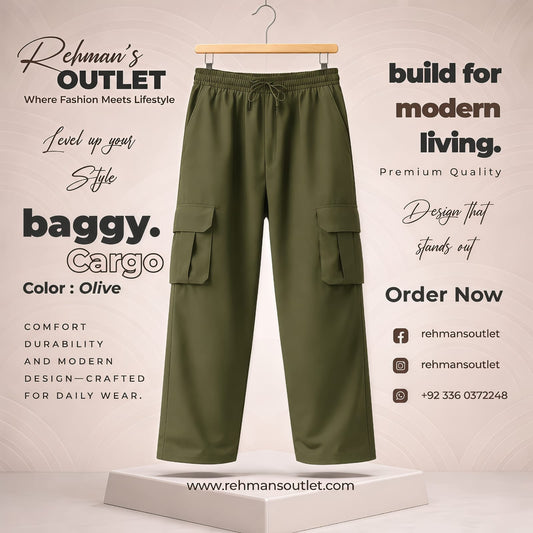 Olive Baggy Cargo