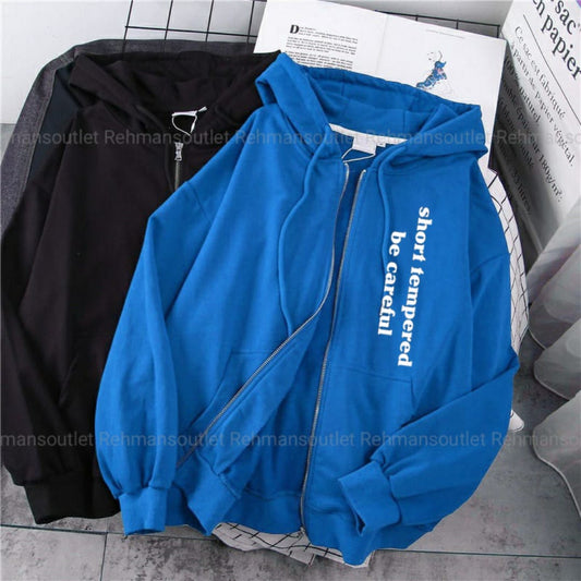 Pack of 2 zipper ( Royal blue and Black ) short tempered be careful