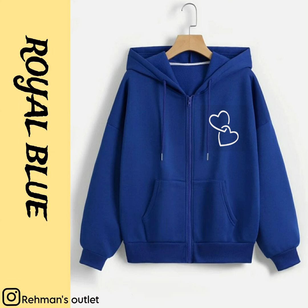 Twin heart Royal blue zipper