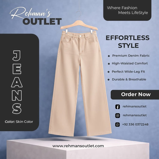 Skin wide-leg jeans