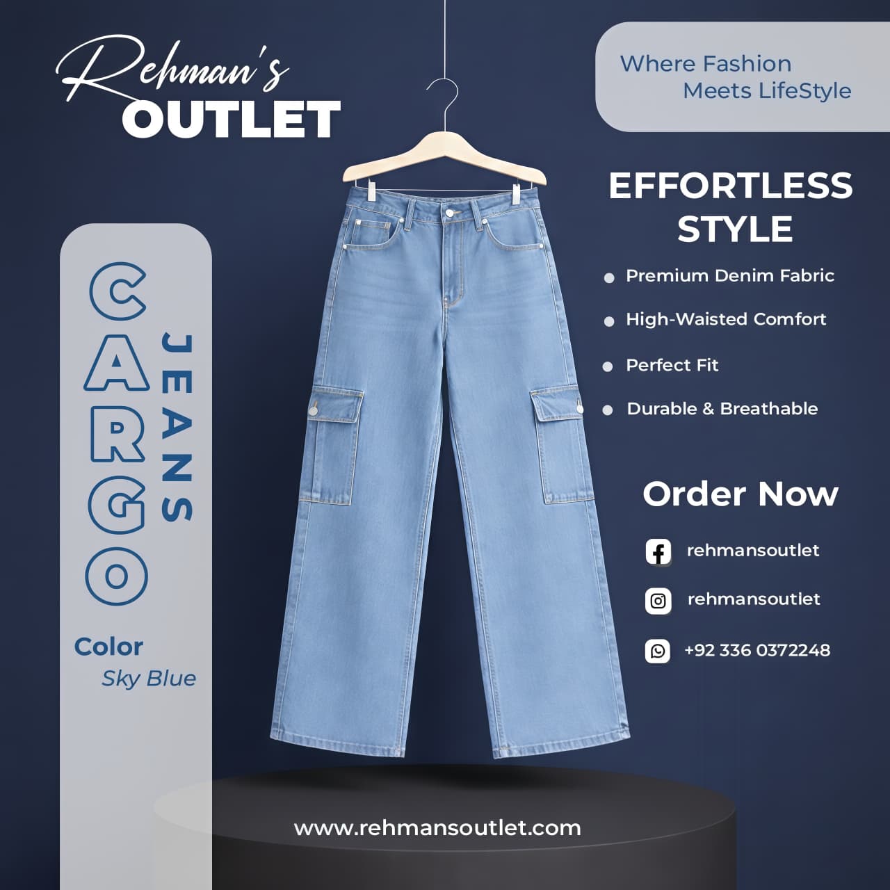 Sky blue cargo