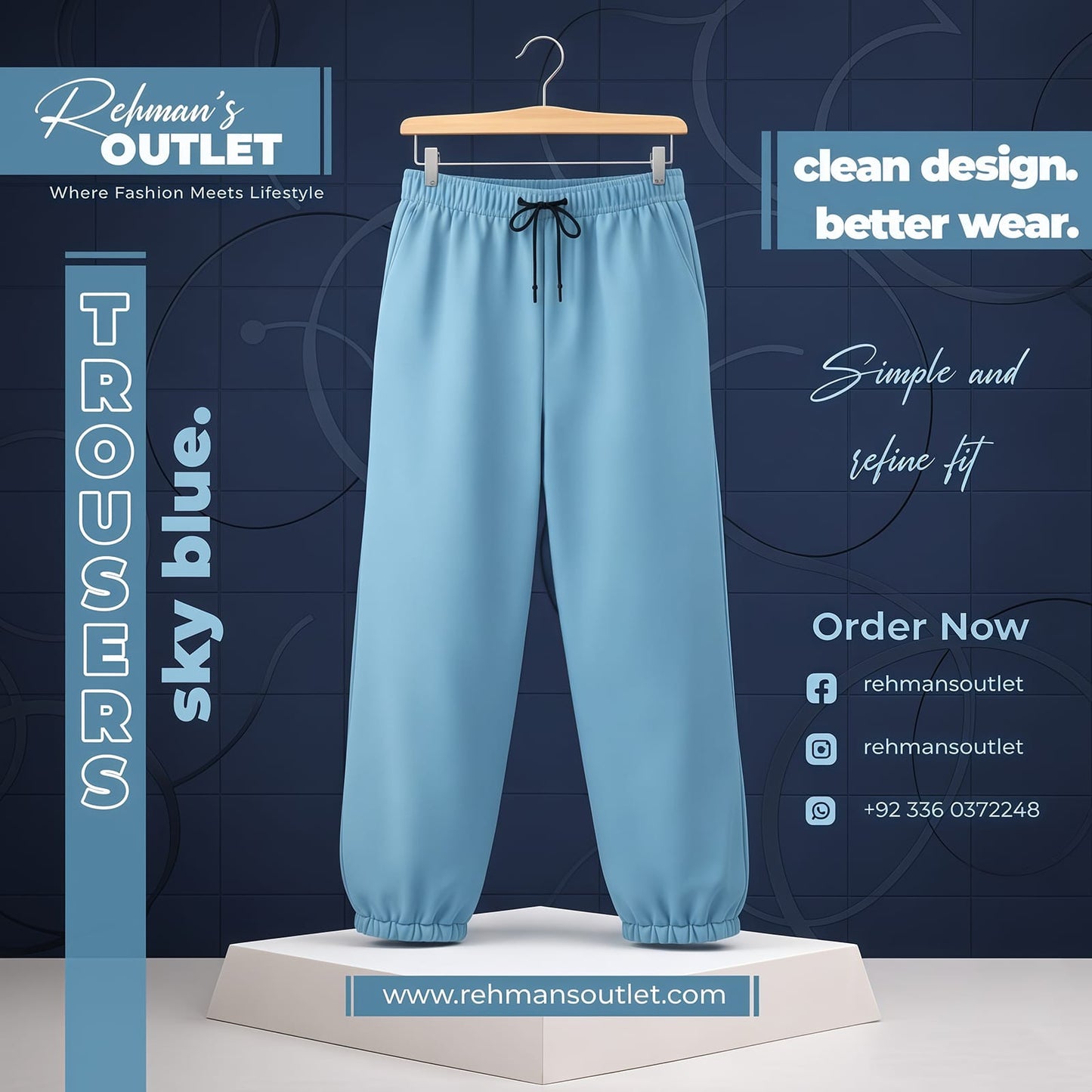 Sky-Blue Trouser